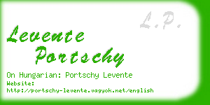 levente portschy business card